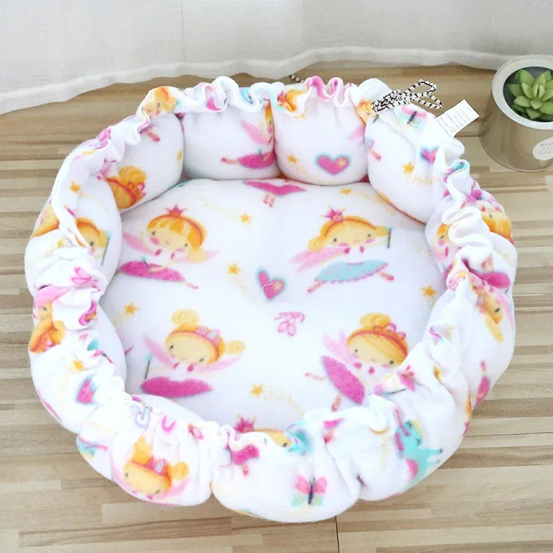 Rundes Katzen Bett 2025 - Plüsch Haus Langes Haustier Bett - Katzen Kissen Hunde Matte Warm Home Waschbar Hunde Sofa Weich Pet Accessories