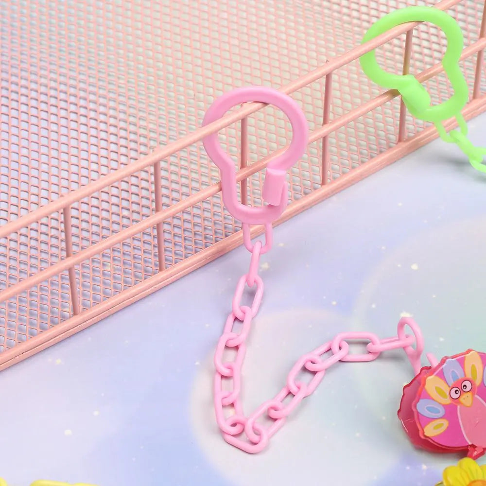 Cartoon Animal Baby Pacifier Clips Baby Pacifier Clip Chain Newborn Dummy Pacifier Chain Clip Holder Baby Pacifier Chain