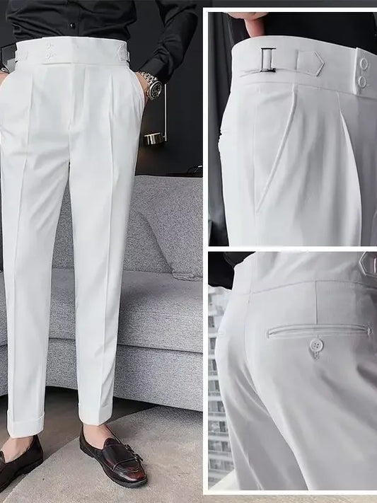 NoName Slim-Fit Hohe Taille Hose - Größe S-XXL Lang
