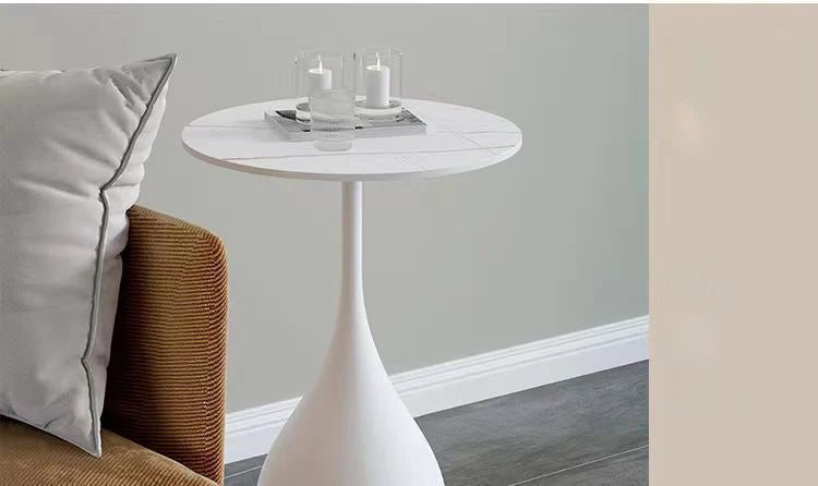 Simple Modern Tea Coffee Table Living Room Household Round Balcony Coffee Table Combination Creative Apartment Sofa Side Table
