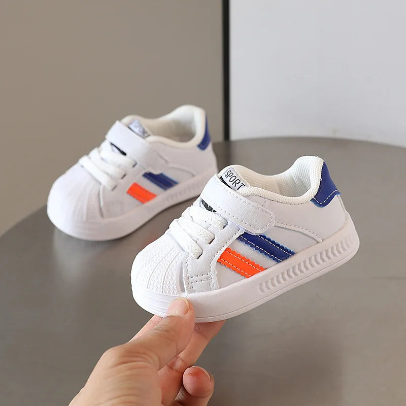 Neue Baby Schuhe 2025 - Frühling Herbst Weiche Sohle Kleinkind - Jungen Sport Schuhe Neue Weiße Mädchen Atmungsaktiv Rutschfest