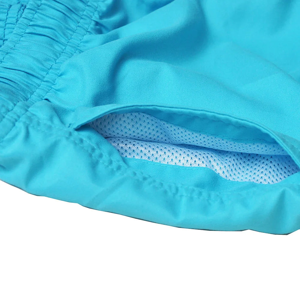Männer Quick Dry Board Shorts - Schnelltrocknende Badehose Schwimmen Trunks Atmungsaktiv Kordelzug Taschen Surfing Beach