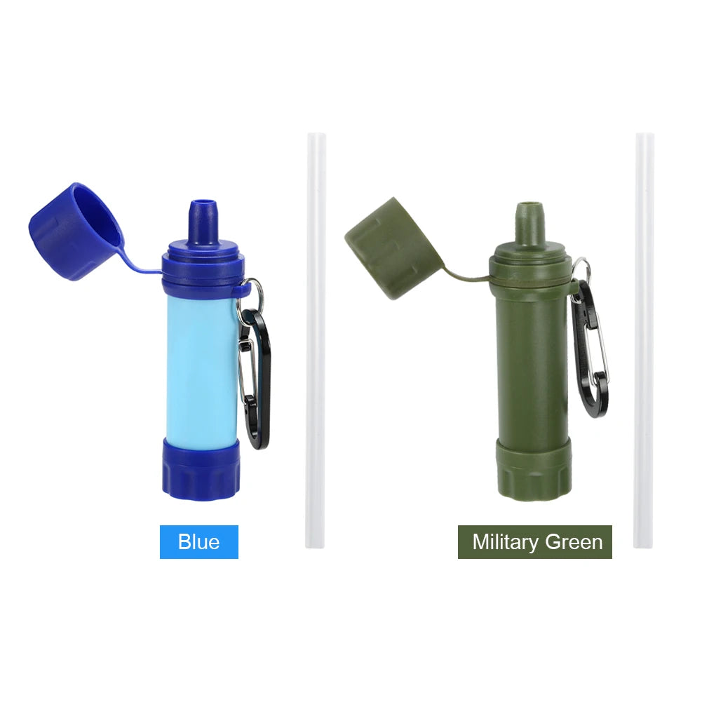 Camping Water Purifier Mini Filter Straw Set Camping Purification Direct Drinking Water for Survival Or Emergency Supplies