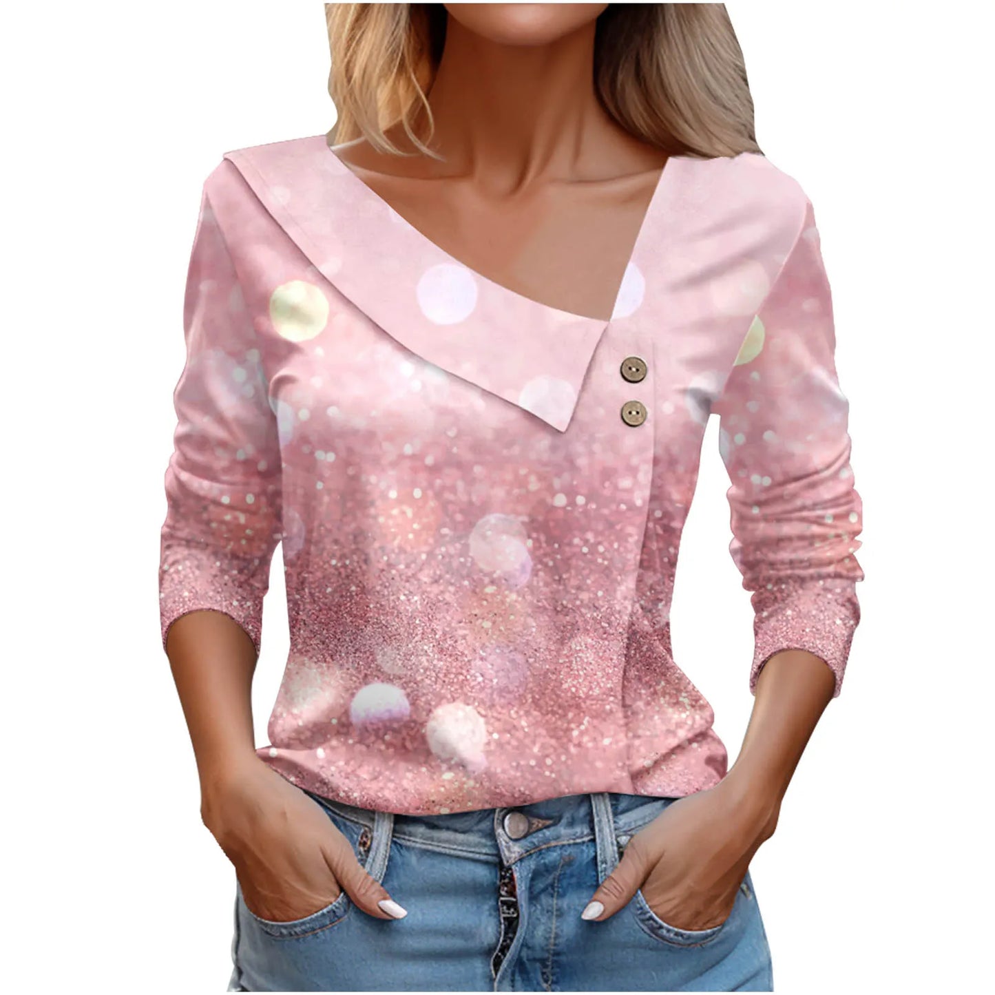 T Shirt For Women Fashion Long Sleeve Top White Floral Print Shirts And Blouses 3D Print Clothes For Women 2025 y2k
