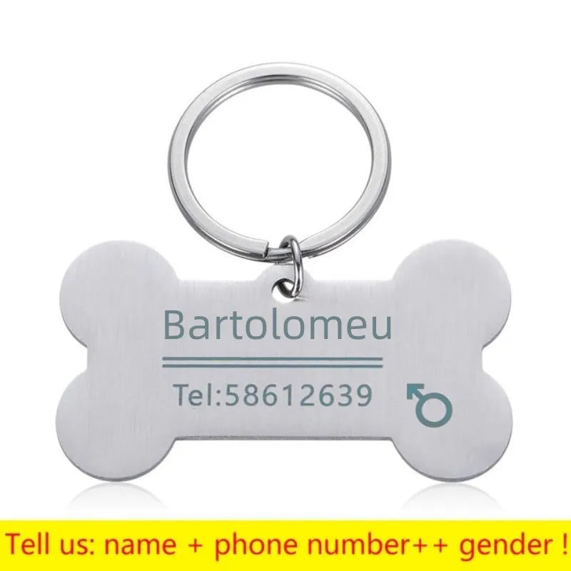 Personalisiert Graviert Katze Hund Pet ID Tag 2025 - Hunde Anti-Lost Halsband Charm - Gravur Pet Name Halsband Welpe Katzen Accessories