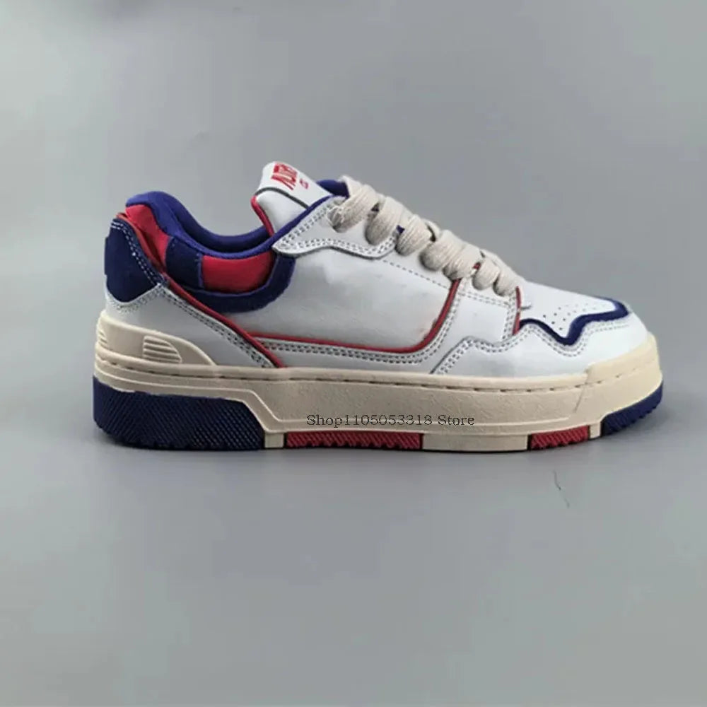 DUTRIEUX High Version Retro Sneaker - Unisex Weiß Dicke Sohle Ca. 3 Cm EU 36-45 EVA-Einlegesohle