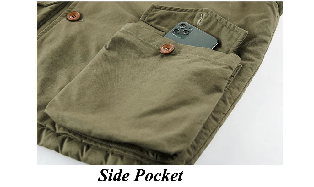 DIMUSICN Fleece Weste Warme Gepolsterte Stehkragen - Größe 6XL, Winddicht, Taschen