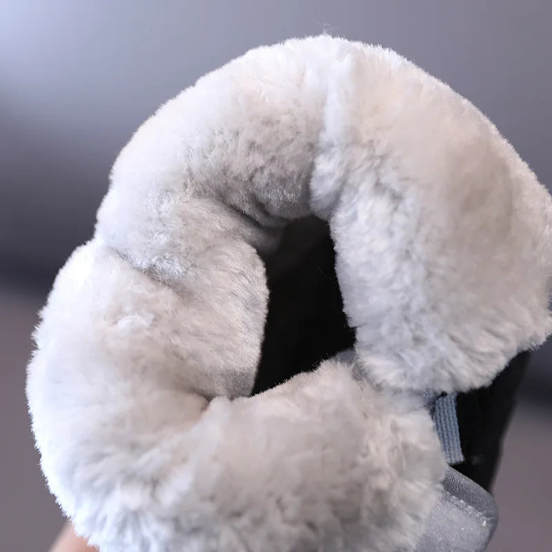 Kinder Winter 2022 neue Schneeschuhe plus samt verdickende Jungen und Mädchen Baumwoll schuhe wasserdicht rutsch fest