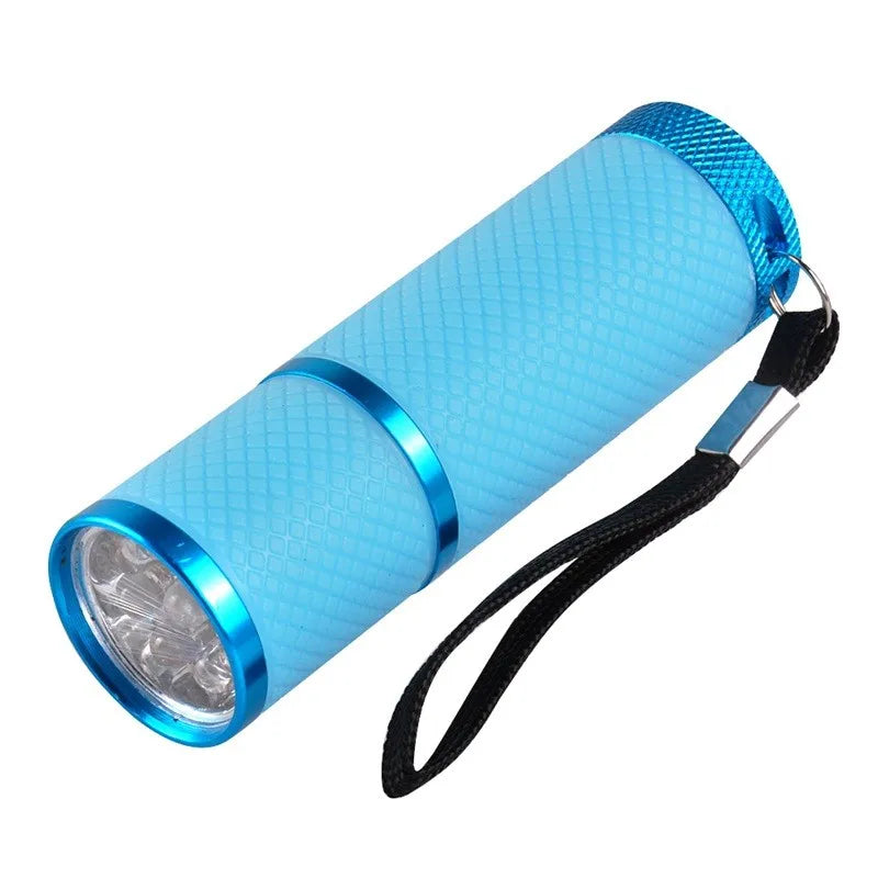 Portable Nail Cure LED Light Lamp 4-Colors Flashlight Gel Curing Lamp UV Currency Detector Lamp Nail Dryer Manicure lamp #LD012#