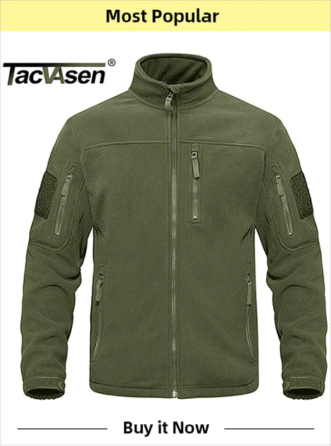 Tacvasen Kapuzen-Fleecejacke - winddicht, warm, Gr. S-XXL