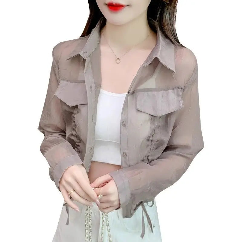 Liora Chiffon-Cardigan Leicht - Damen, Gr. S/M, Kurz