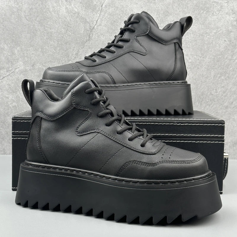 Nova Runner High Top Leder Komfort- Plateau 3cm Größe 42-46