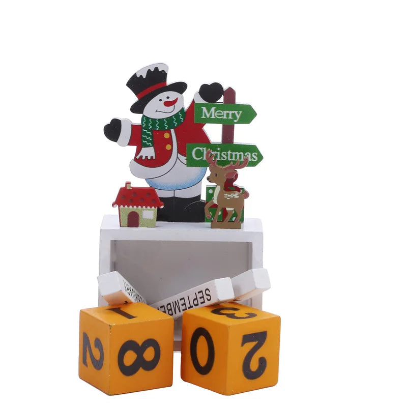 CN Adventskalender Holz Countdown - Kapazität 24 Tage, Größe 15x20 cm