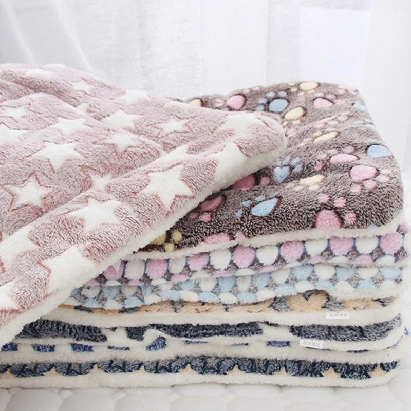 Haustier Schlafmatte 2025 - Hunde Bett Katzen Bett Weiche Haare - Verdickte Decke Pad Fleece Home Waschbar Warm Bär Muster Pet Supplies