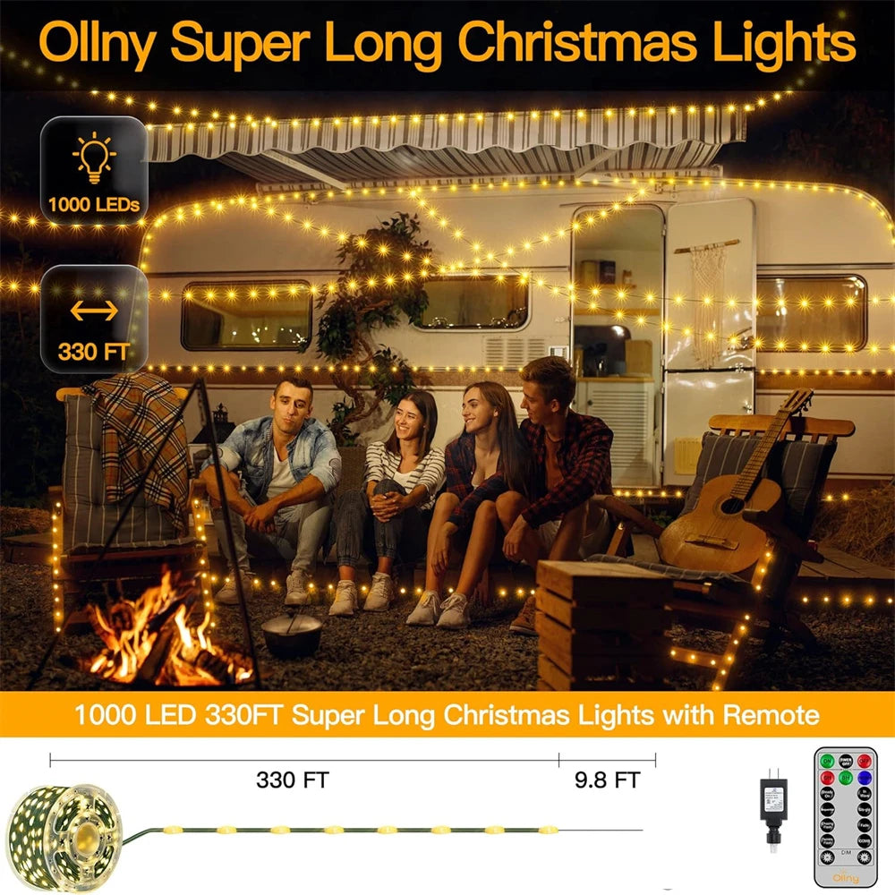 LichterGlow MärchenLichterkette - Kapazität 1000LED, Länge 6–10m