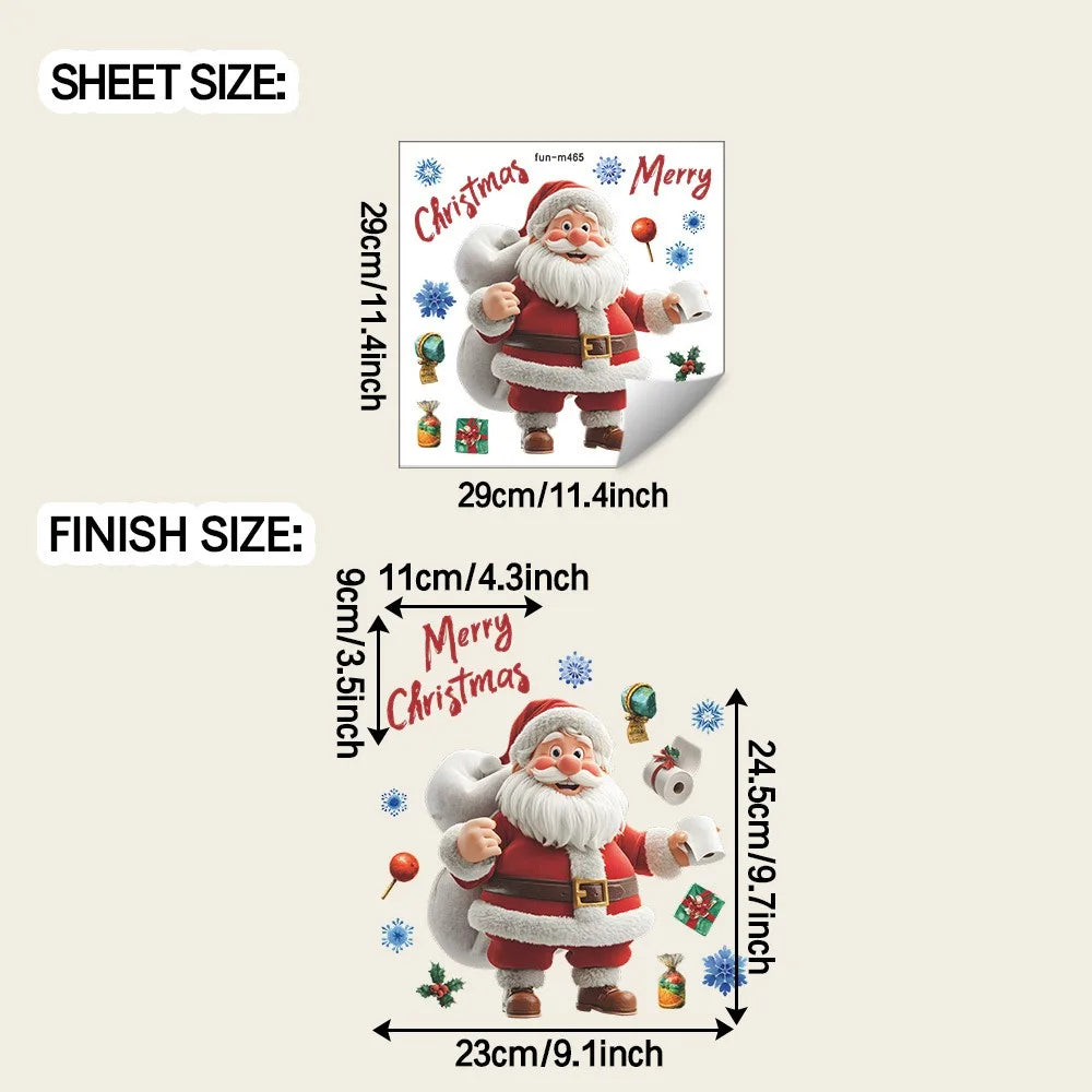Christmas Toilet Sticker Merry Christmas Decoration Santa Claus Bathroom Sticker Home Toilet Decoration 2026 New Year Gift Fun