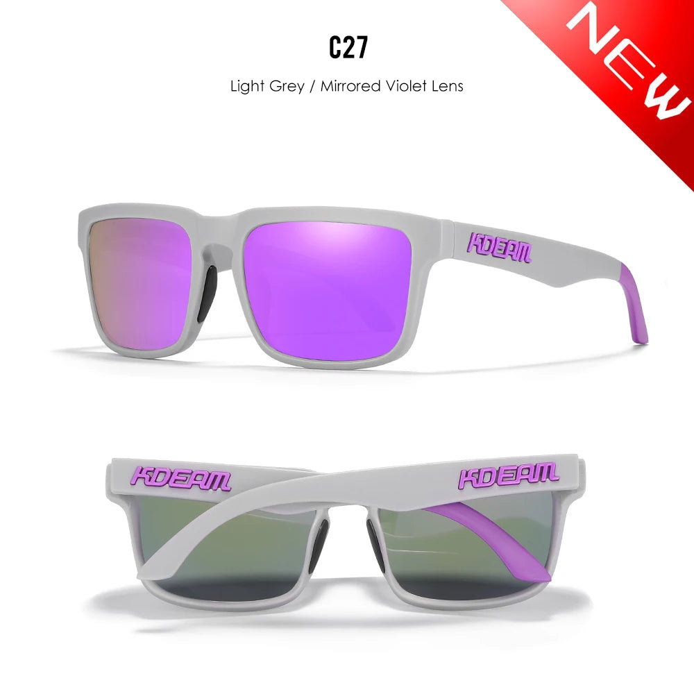 KDEAM Herren Polarisierte Sonnenbrille Quadratisch Casual Outdoor Sonnen Brille Frauen Unisex Sonnenbrille für Paare mit Neuer Verpackung