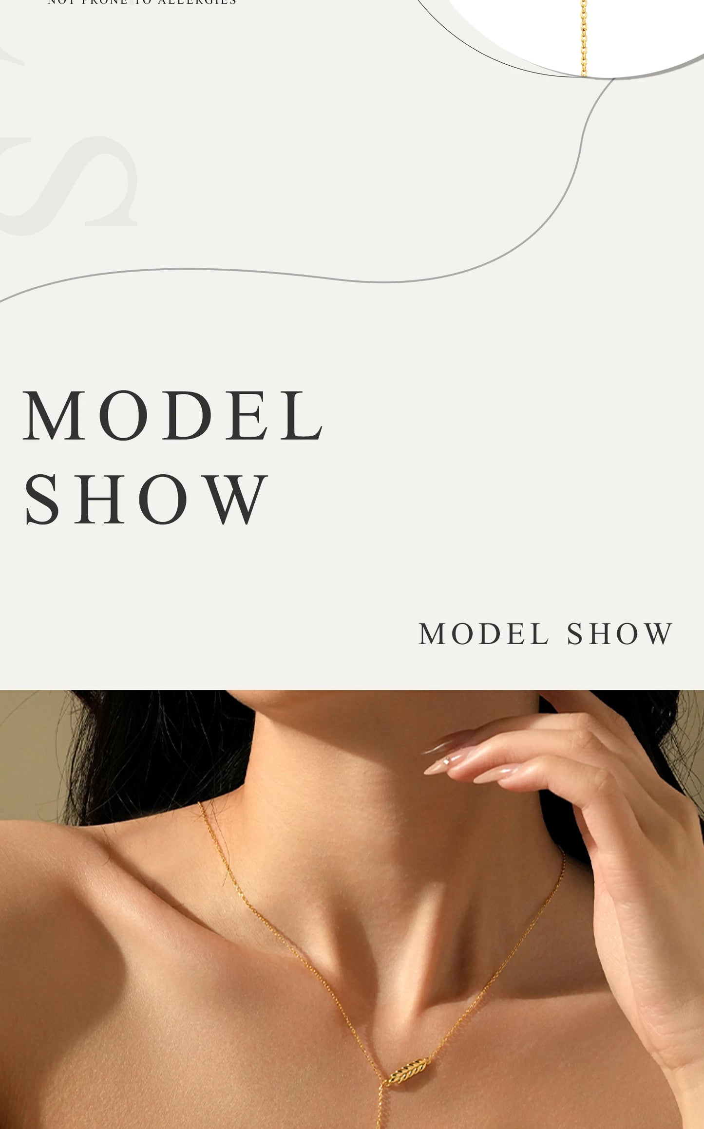 ANDYWEN Colier lung în formă de Y, cu pandantiv minimalist din argint 925, cu frunze de grâu, 2025, bijuterii fine pentru stil casual pentru femei