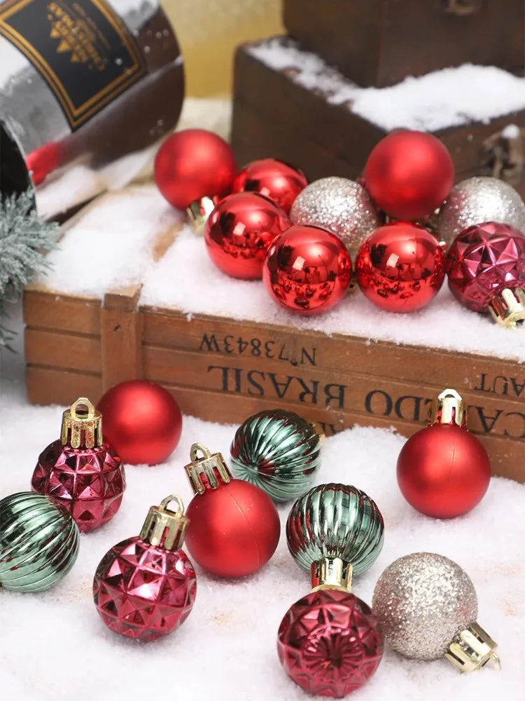 Choice Weihnachtskugeln Set 5 Stil 3 Cm - 30 Stück Glänzend Matt