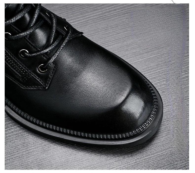 fashion luxury genuine leather designer british style handmade boots