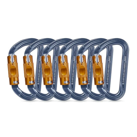 NONEM Karabinerhaken Aluminium 7075 - Bruchlast 28 kN EN12275 by Golden Bridge Store