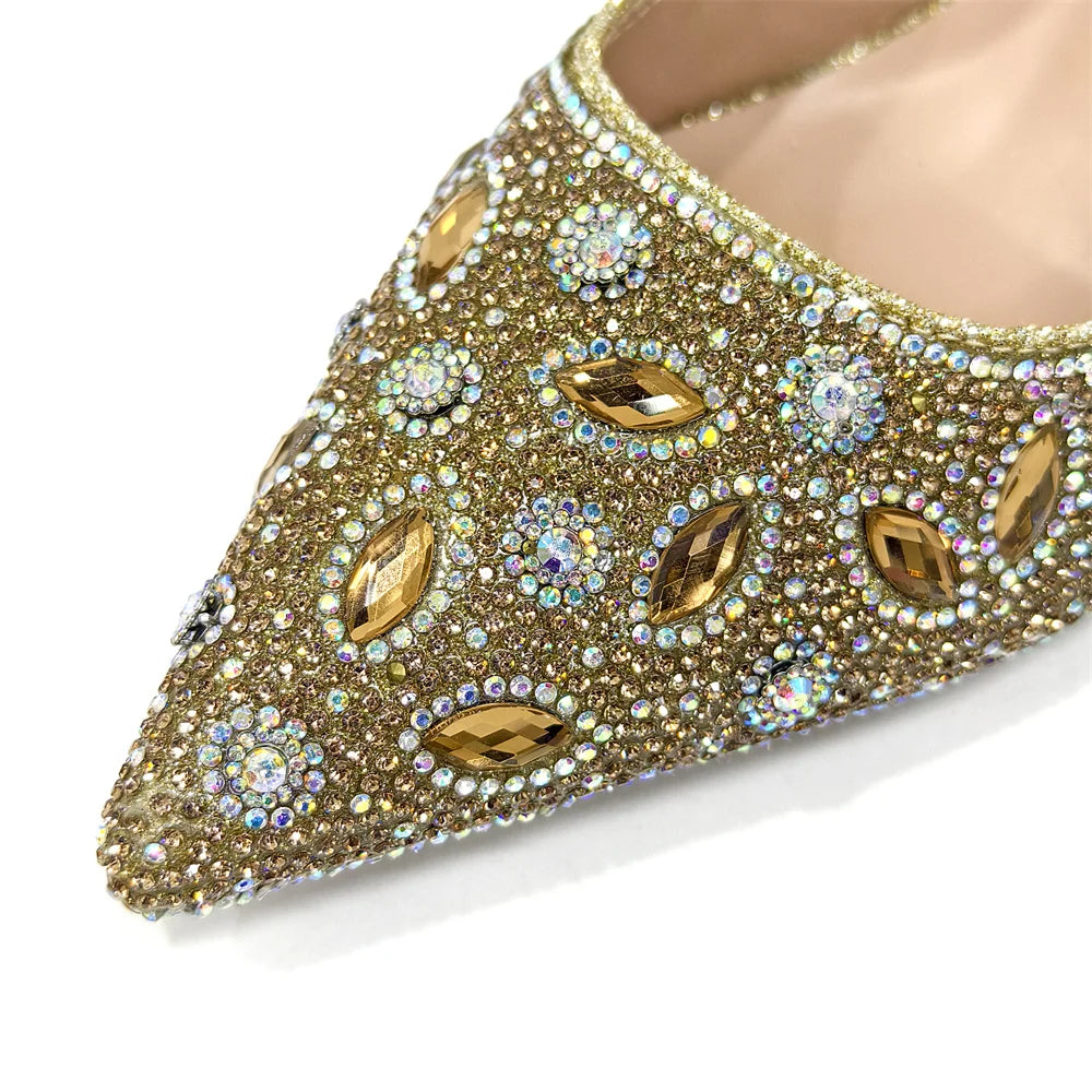 Elegant Italian Style Evening Party Shoe and Bag Set - Comfortable High Heel Women’s Shoes With Chic Hollow Design Handbag