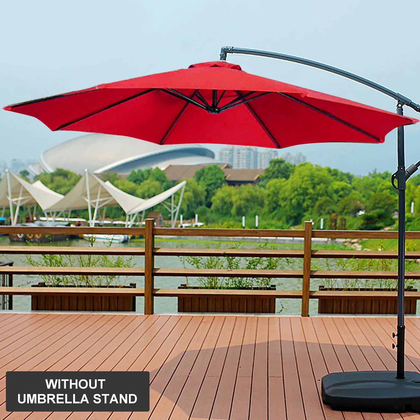 Waterproof Sun Shade Canopy Cover for 6 or 8 Bones Parasol Replacement Fabric Garden Shelter
