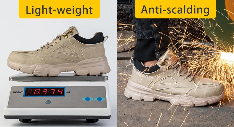 TANRDON W0484 Stahlkappe Sicherheitsstiefel - Größe 46 Leder