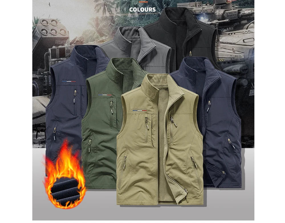 AlpinPro Field Outdoor-Weste Warm - 6 Taschen, Fleece M-XXL