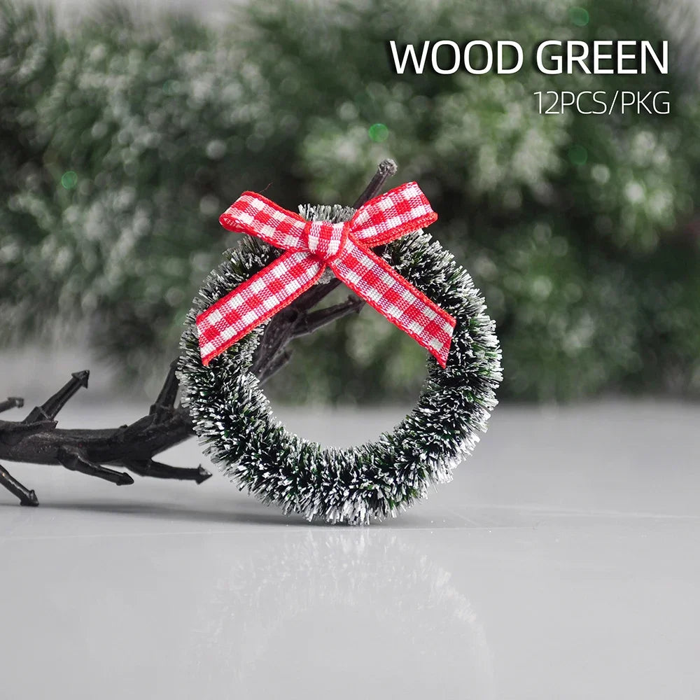 CN Guangdong Mini Türkränze Handgefertigt - 12er Set, Klein Grün