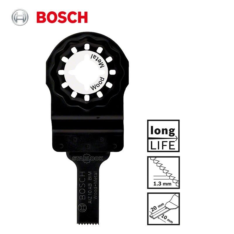 Bosch Starlock Accessories Oscillating Saw Blade AIZ 10 AB Wood Metal Plunge Saw Blade for Bosch Gop Series Renovator Power Tool