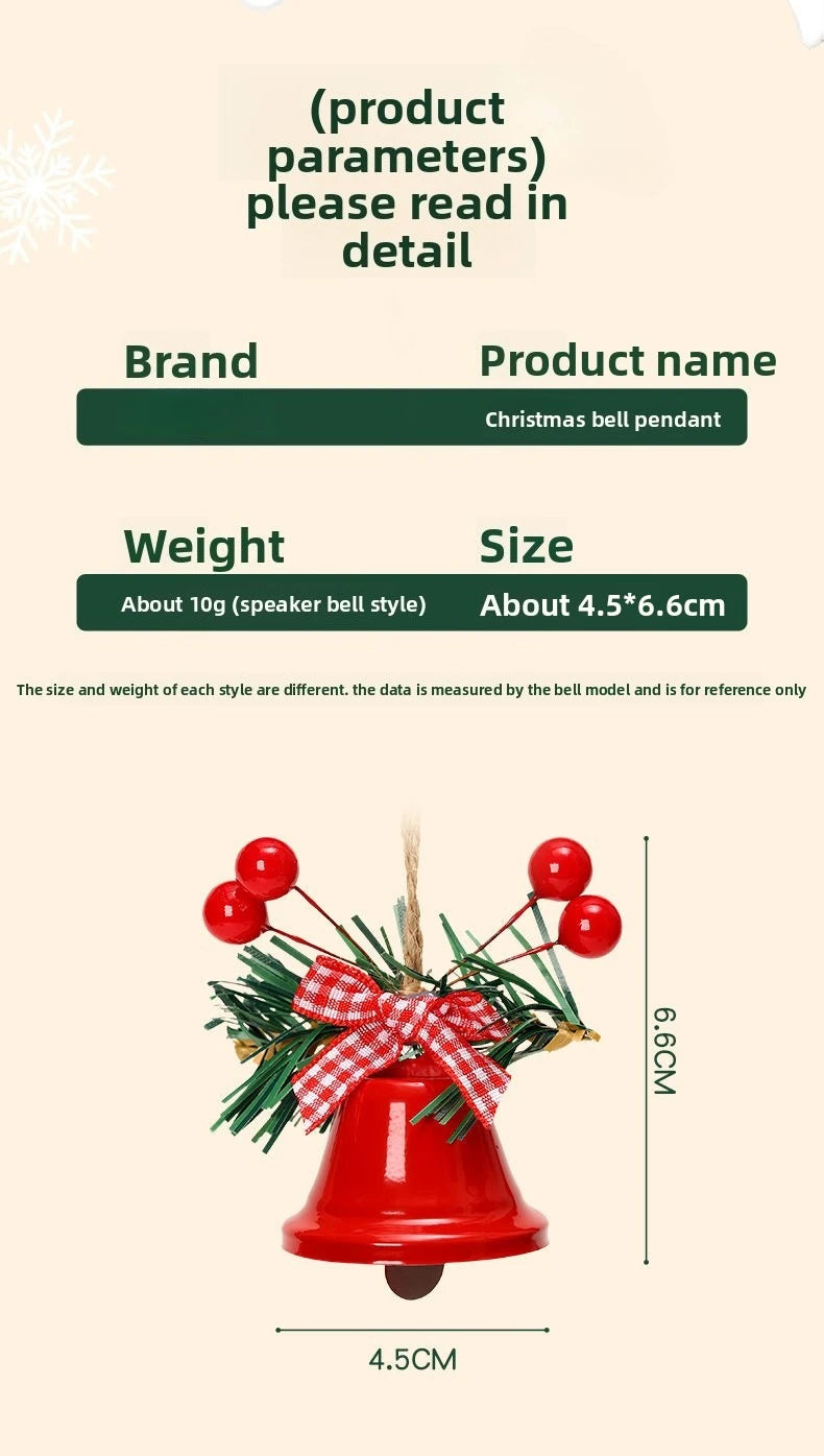 Weihnachtsbaumschmuck Glockenanhänger Weihnachtsdekorationen ins Windszene Layout Atmosphäre Requisiten Ornamente DIY Cloche Metall