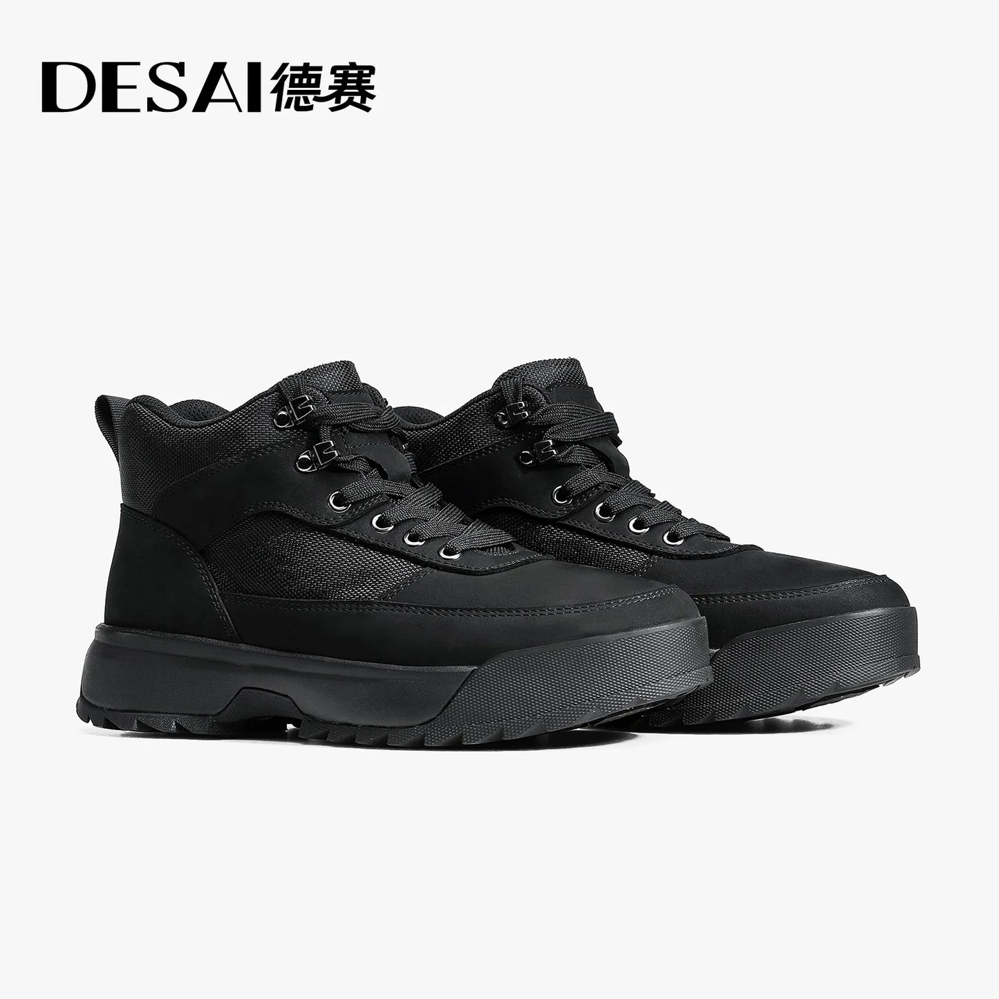 Ghete DESAI galbene cu talpă înaltă - Pantofi de lucru călduroase pentru exterior - Mărimea 39-44, Căptușeală călduroasă performantă, Înalți până la gleznă