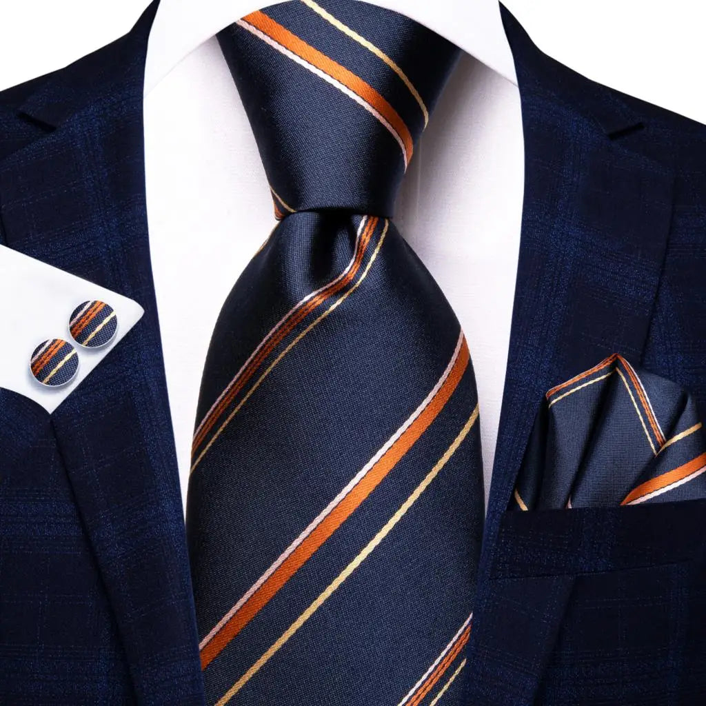 Hi-Tie Seiden-Herren-Krawatten-Set Blumenmuster Gelb Gold Krawatten und Taschentücher Manschettenknöpfe-Set Herren-Hochzeits-Party-Anzug-Mode-Halskrawatte C-3053