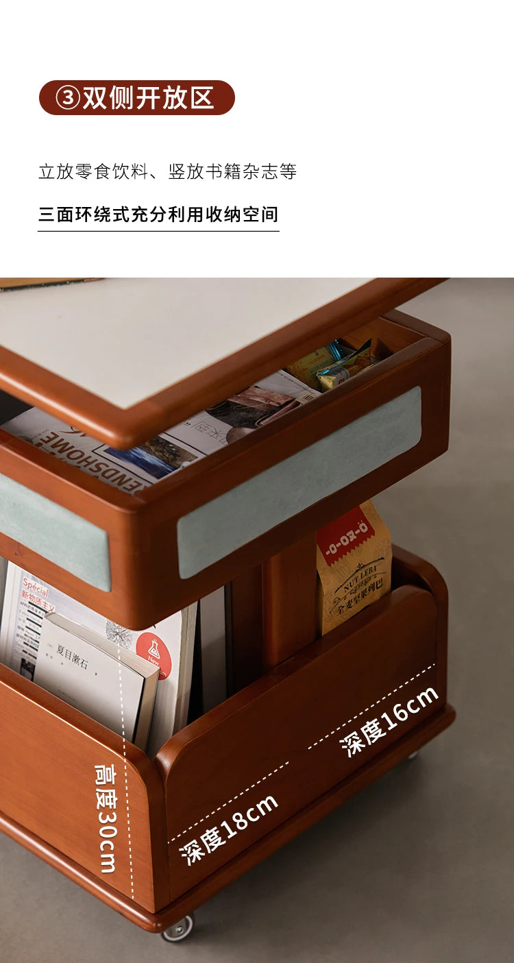 Cabinet Wood Coffee Table Lift Portable Walnut Design Living Room Side Table Folding Modern Luxury Mesa De Centro Sala Furniture