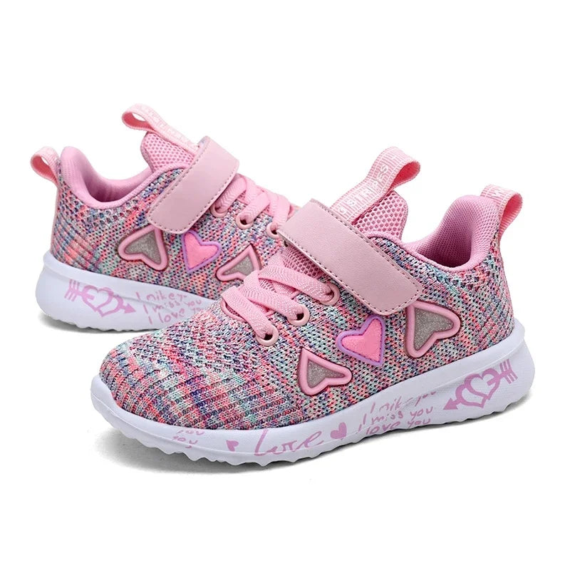 Mädchen Casual Schuhe 2025 - Leicht Mesh Sneakers Kinder Sommer - Frühling Herbst Tenis Süß Sport Cartoon Weiblich Laufen Socken Schuhe