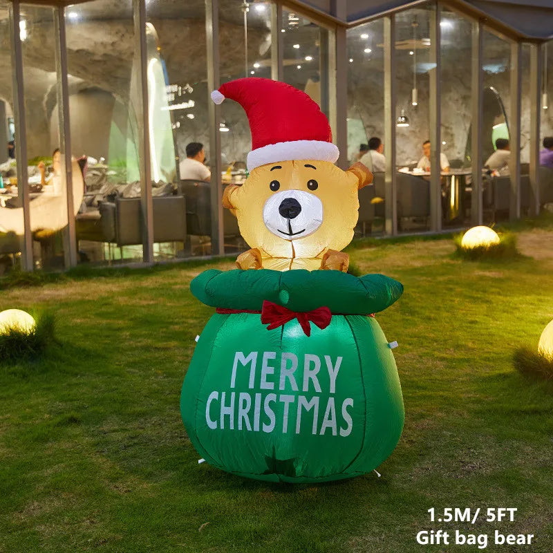 Christmas Inflatable Model,climbing Wall Santa Claus Glowing Inflatable Model, Outdoor Garden Scene Decoration Hanging Ornaments