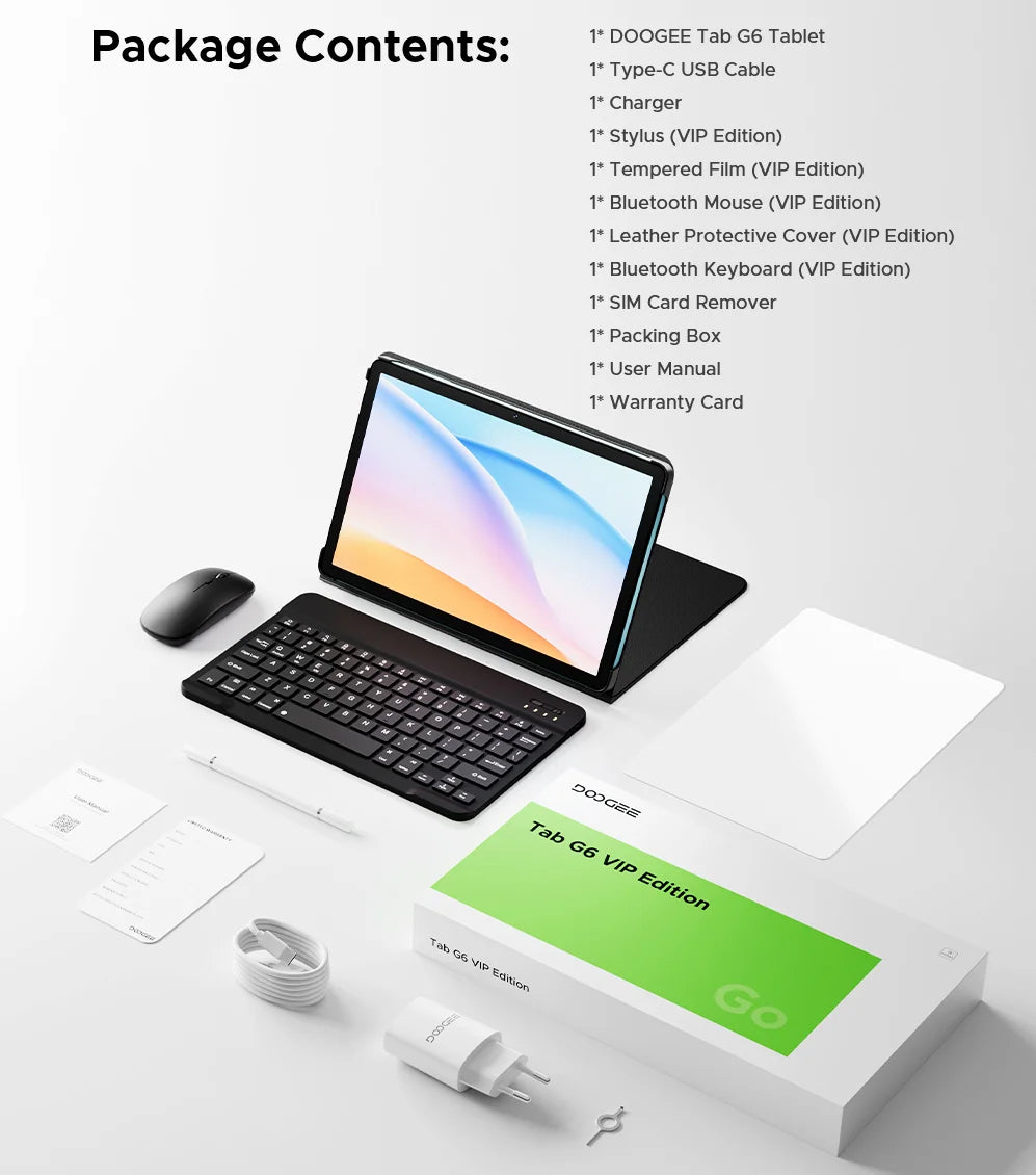 DOOGEE Tab G6 2-in-1 Tablet - 11 Zoll Display 8000mAh Akku 6GB RAM