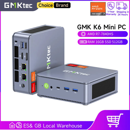 GMKtec K6 AMD R7-7840HS - 16 GB RAM 5,1 GHz Kompakt
