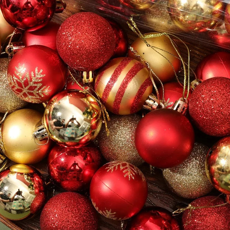 Choice Christbaumkugeln Set - Schneeflocken Kunststoff 50er Pack 4 cm