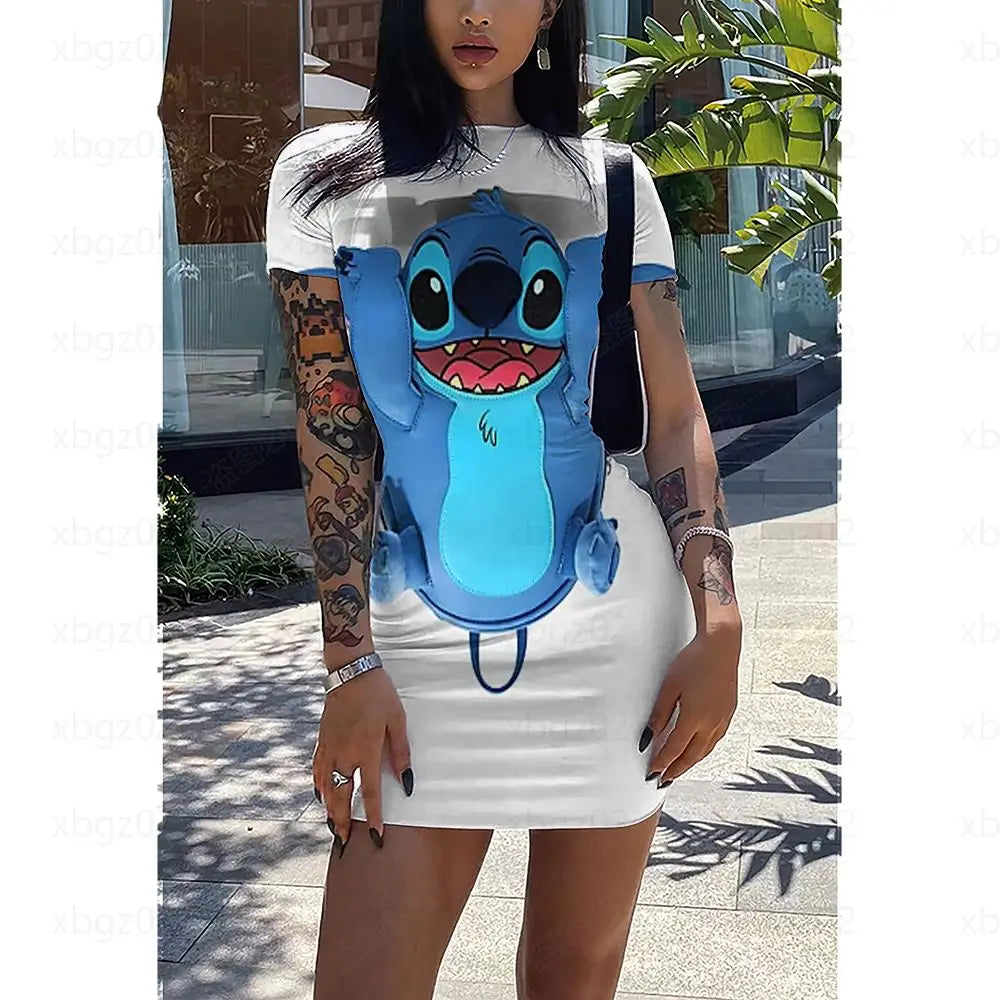 Women's Dress Elegant Dresses for Women 2024 Party Fashion High Quality Print Slim Fit Stitch Chic and Elegant Evening Dress Top