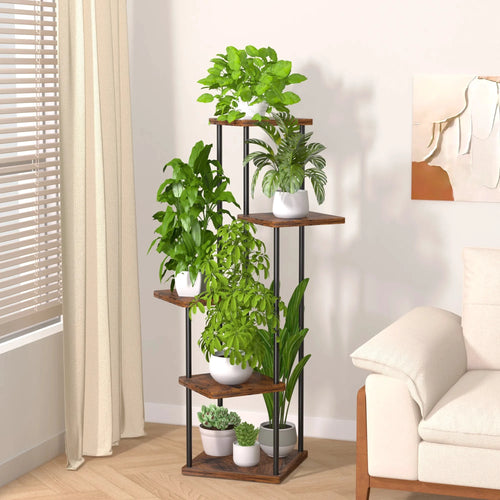 NONE Pflanzenständer 5/6-stufig Metall, kompakt, Topfpflanzen