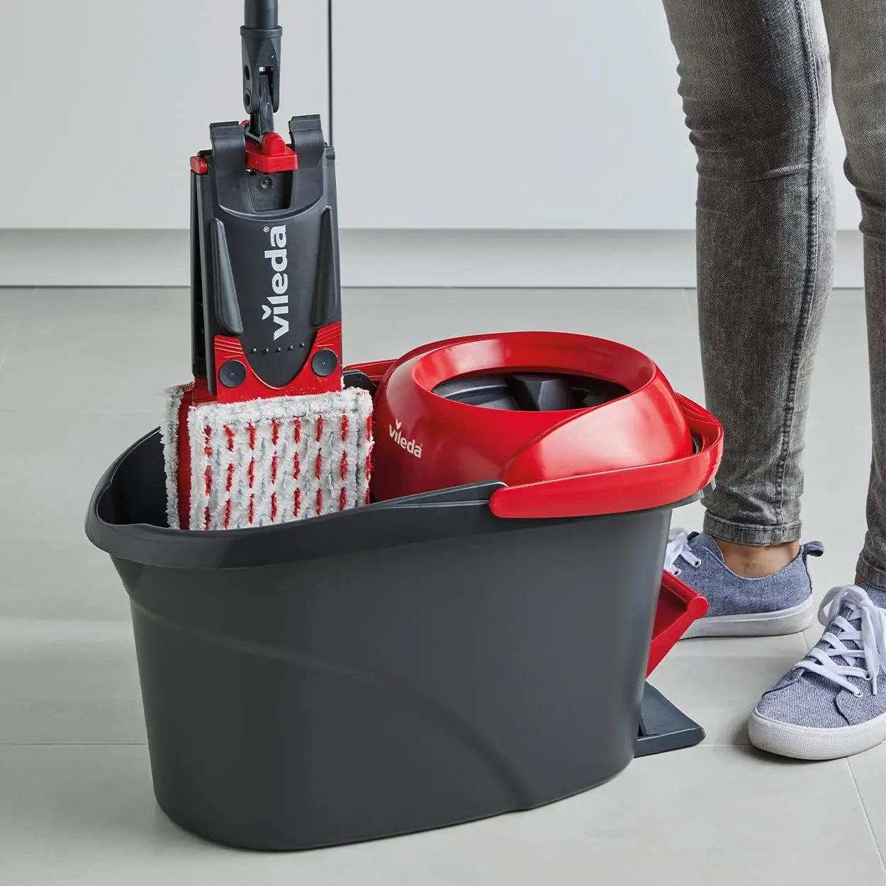 Ileda Ultramax Turbo 2-in-1 Bodenwischer - 75–130 cm Mikrofaserbezug