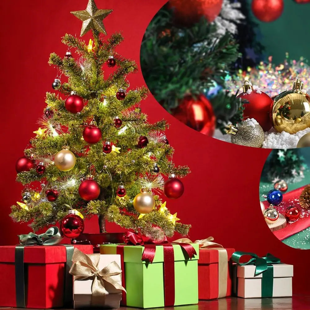 Surpsea KugelnSet Festliche Weihnachtskugeln - 24 Stück 3 cm Mehrfarbig