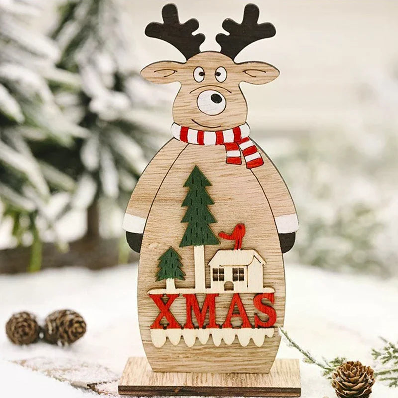 N2HAO Santa Holzornament - Größe ca. 8 cm, Gewicht ca. 60 g, Material Holz