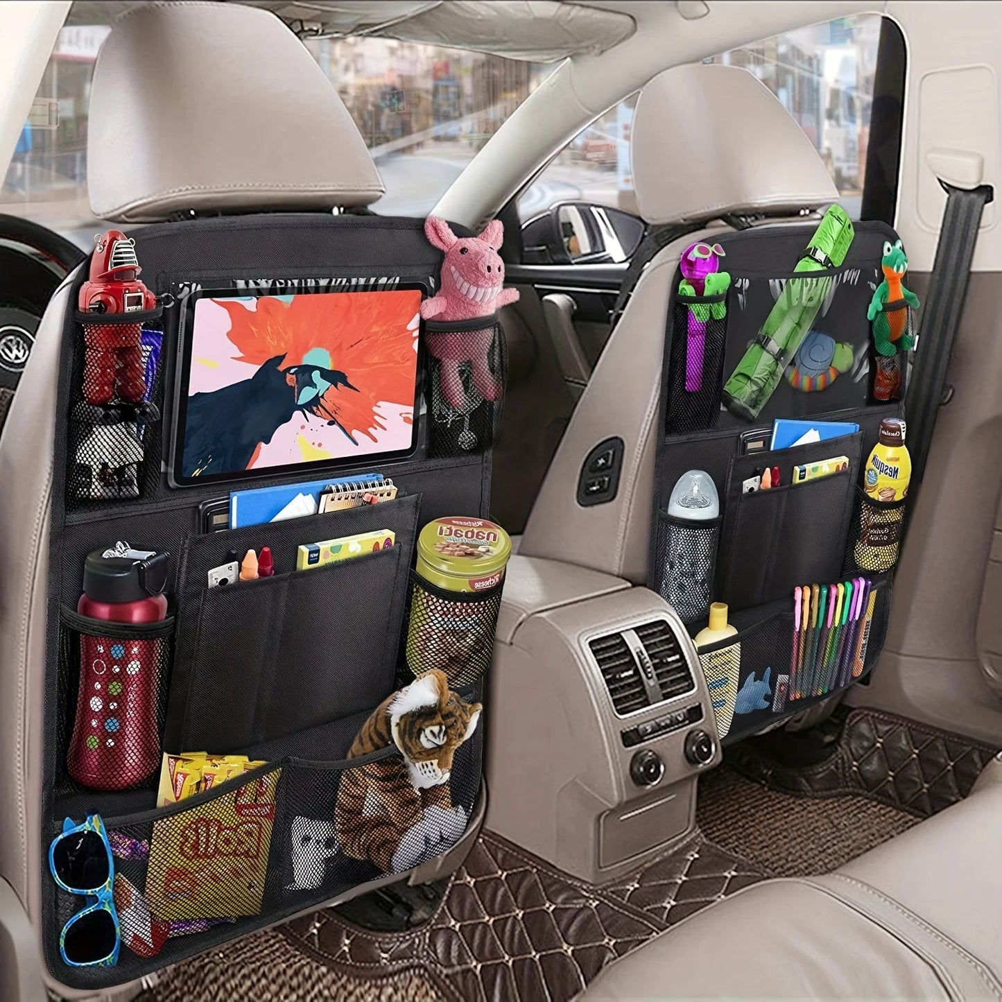 Auto Sitz Rücken Tasche 2025 - Multifunktionale Aufbewahrung Tasche - Car Seat Back Pocket Storage Organizer
