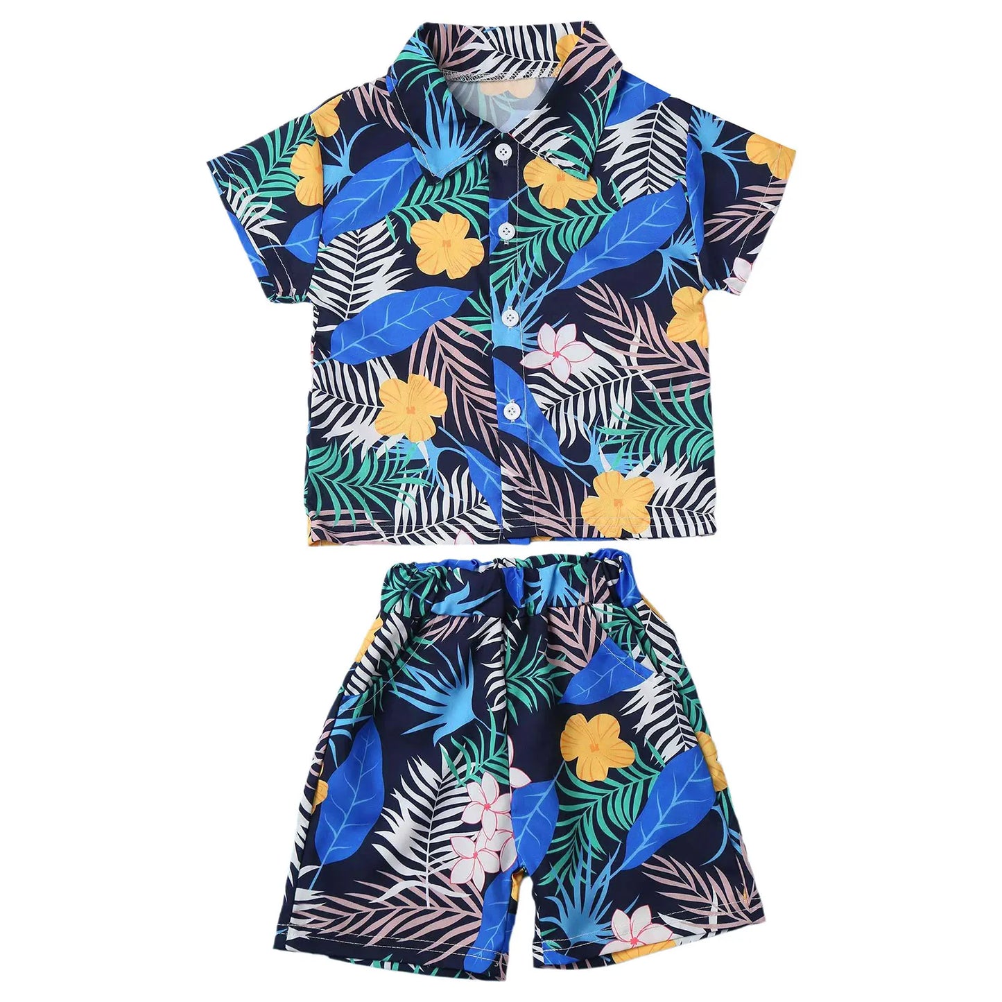 Jungen-Sommer-Set 2025: Hawaii-Hemd & Shorts - Premium Vacation Collection