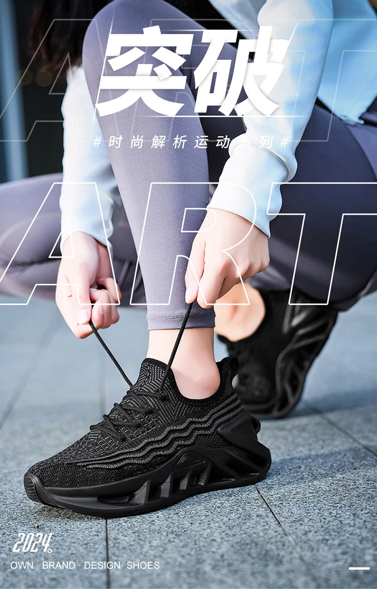 Herren Sneakers Leicht Laufschuhe Atmungsaktiv Mesh Komfortabel EVA Dick Sohle Rutschfest Tennis Walking Weiß Schuhe Für Männer