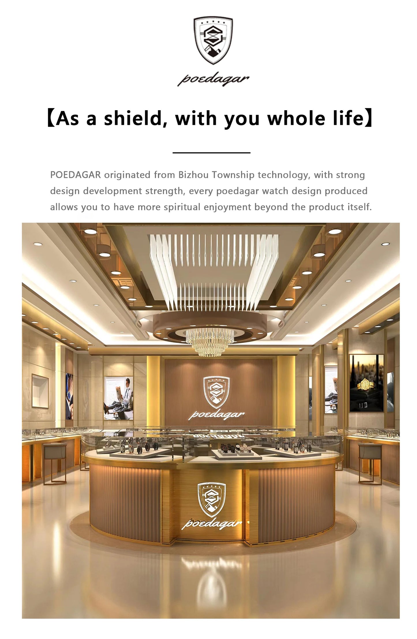 POEDAGAR Luxus Chronograph - Kapazität Batterie QUARTZ 13mm