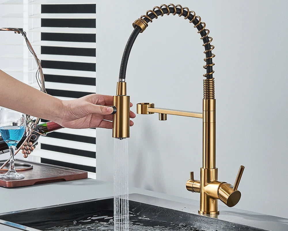 Schwarzer Gefilterter Küchen Wasserfilter
